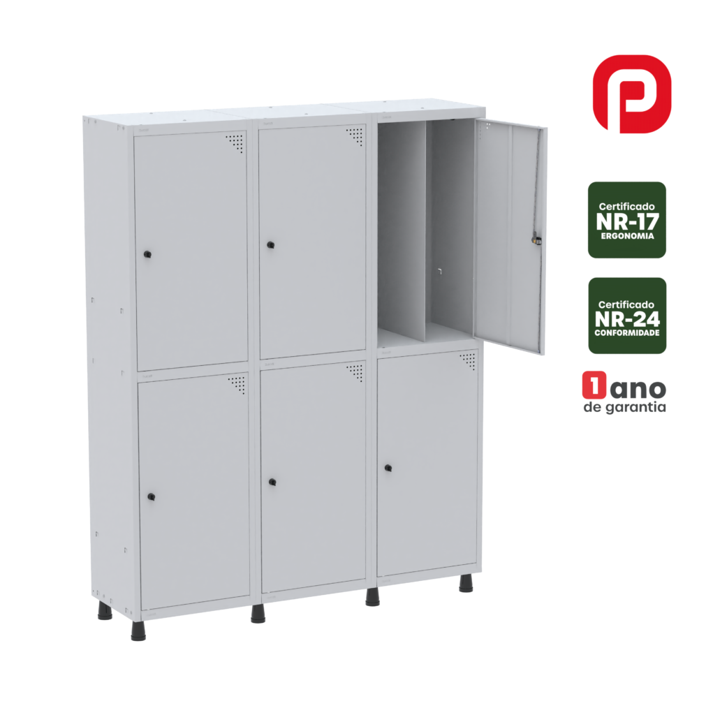 2771 - ROUPEIRO ACO 3V 06 PORTAS 503/6 INS | Pandin